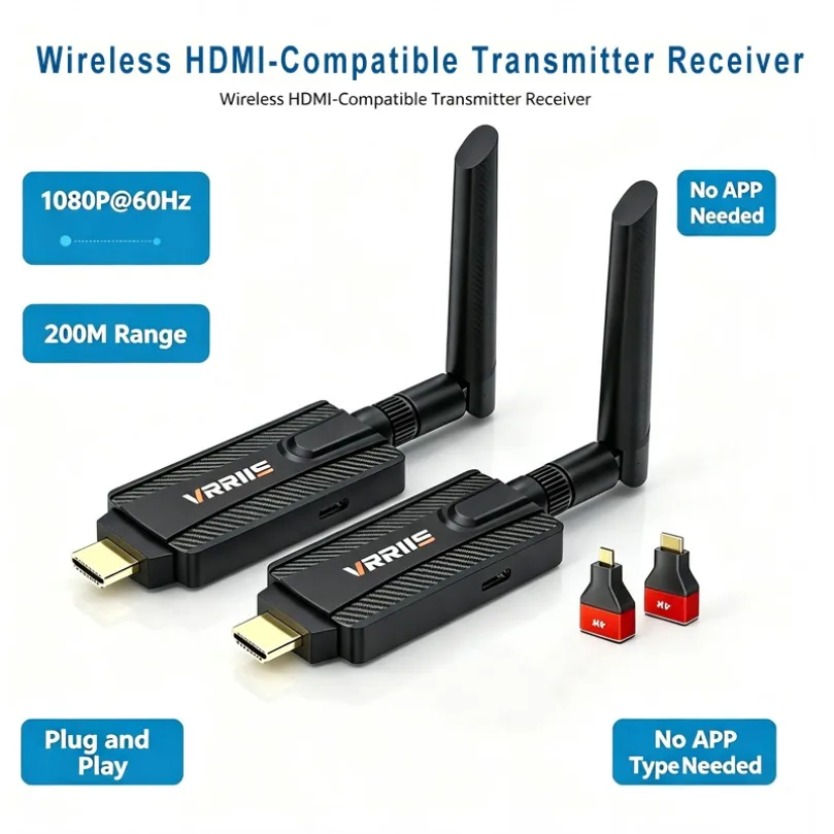 Hdmi Adapter - 5G 200M 1080P 60Hz HDMI-Compatible Wireless