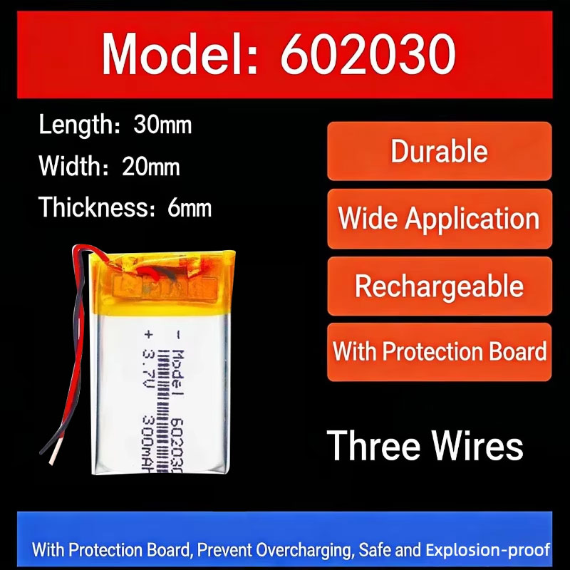 3.7V 300mAh 602030 Lithium Bat - Smart Watch ulasan dan harga