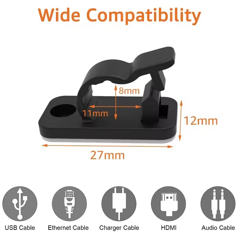 Self Adhesive Cable Clips Cord - Cable Organizer ulasan dan harga