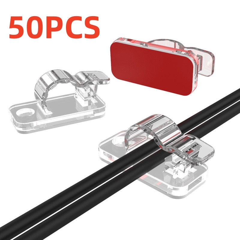 10/50PCS Cable Organizer Clips - Usb Charger ulasan dan harga