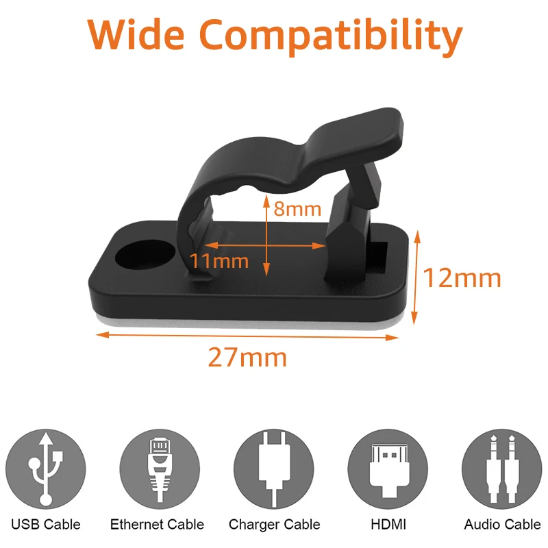 10/50PCS Cable Organizer Clips - Usb Charger ulasan dan harga
