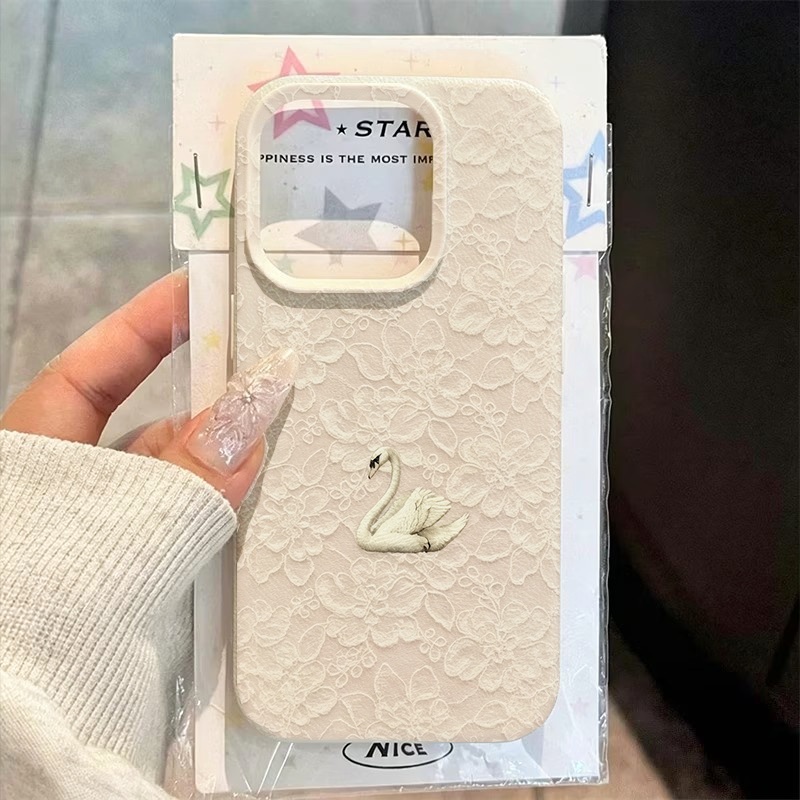Lace Swan Pattern Lychee Textu - Usb Charger ulasan dan harga