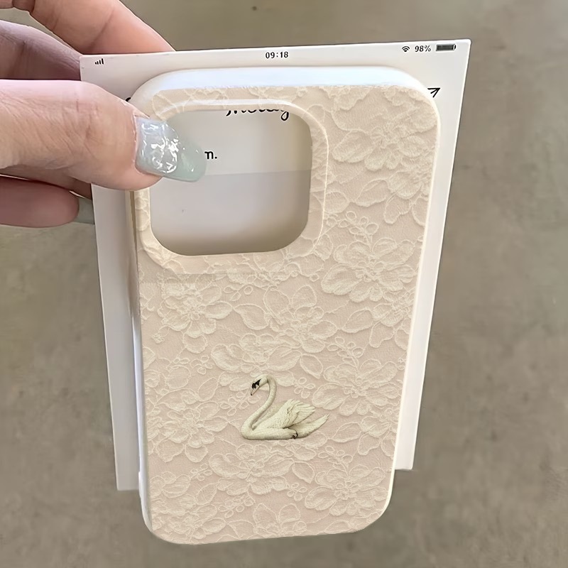 Lace Swan Pattern Lychee Textu - Usb Charger ulasan dan harga