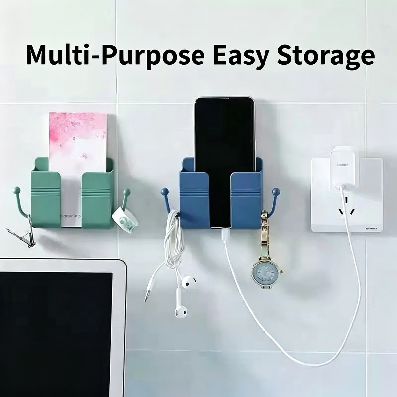 No Drill Wall Storage Rack Mul - Phone Holder ulasan dan harga