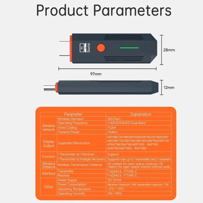 50M Wireless Transmission Vide - Hdmi Adapter ulasan dan harga